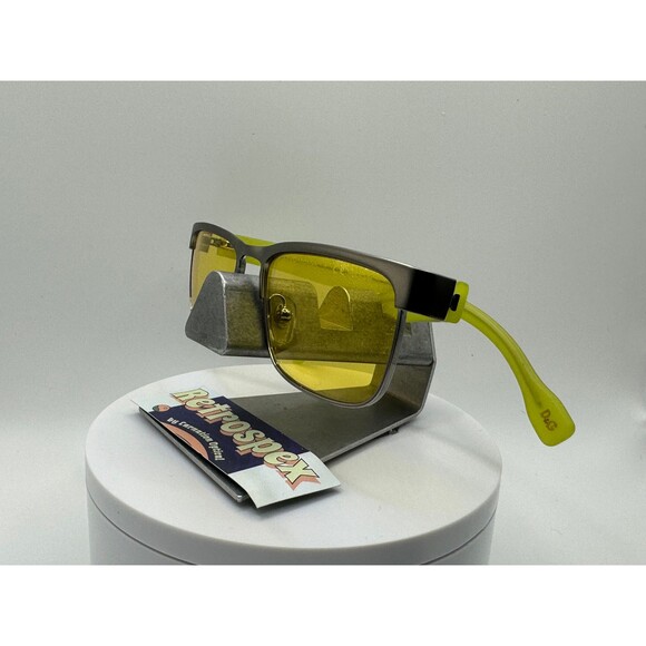 Vintage Y2K Sunglasses NOS 2000s Yellow Lens Dolce & Gabbana 5103 Grey & Yellow